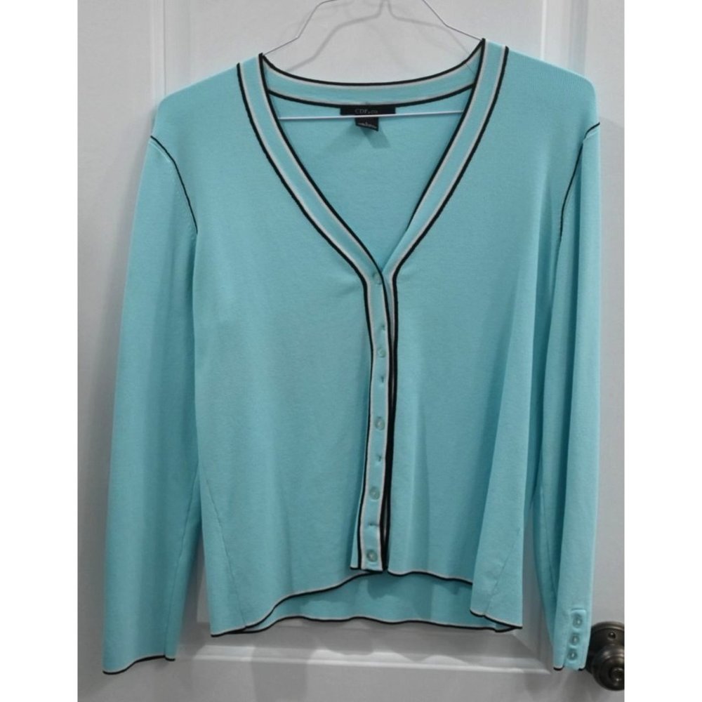 CDP & Co Womans Cardigan Sweater Size Large Button-Up